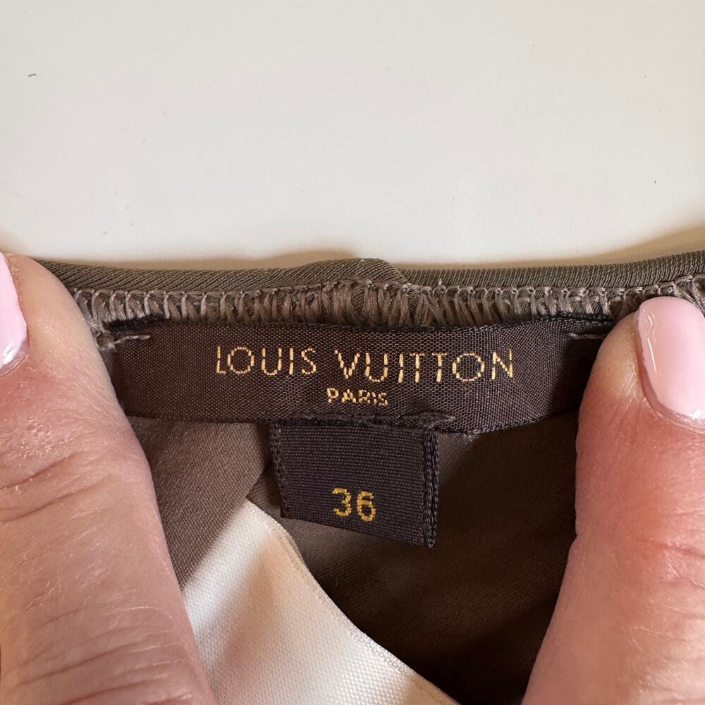 Louis Vuitton Olive Green Floral Charm Bikini Bathing Swim Suit Size 36 US 4 - Picture 10 of 15